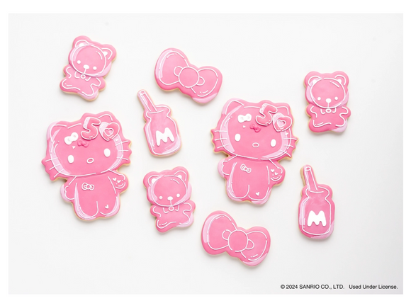 A Hello Kitty® 50th Anniversary Cookie Stamp and Frosting Set