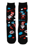 Adult Cat In The Hat Pattern Socks