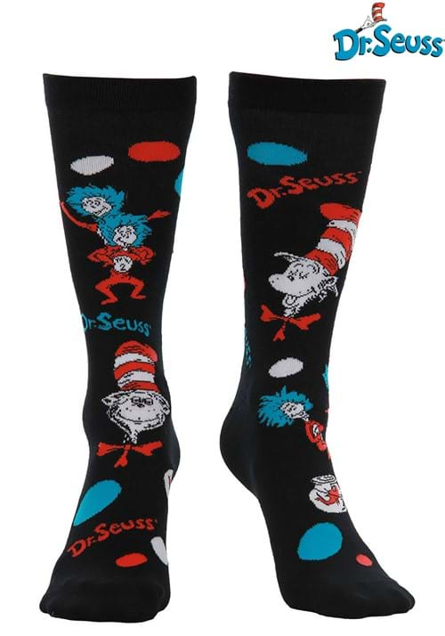 Adult Cat In The Hat Pattern Socks